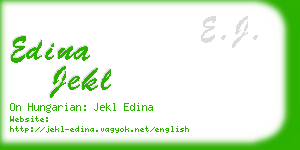 edina jekl business card